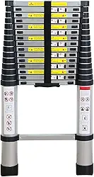 Escada Telescópica Extensível, 5M, Escada de Alumínio, Escada Antiderrapante, Escada Portátil, Carga Máxima de 150KG