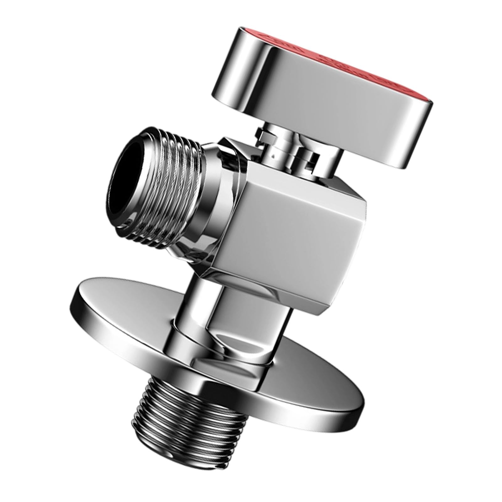 Hdoytxxm Red Shut Off Valves 1/4 Turn For Kitchen Bathroom 1 / 2Inch Inlet Outlet With 3 / 8Inch Adapter Ideal For Hot Cold Water Brass Shut Off Valves