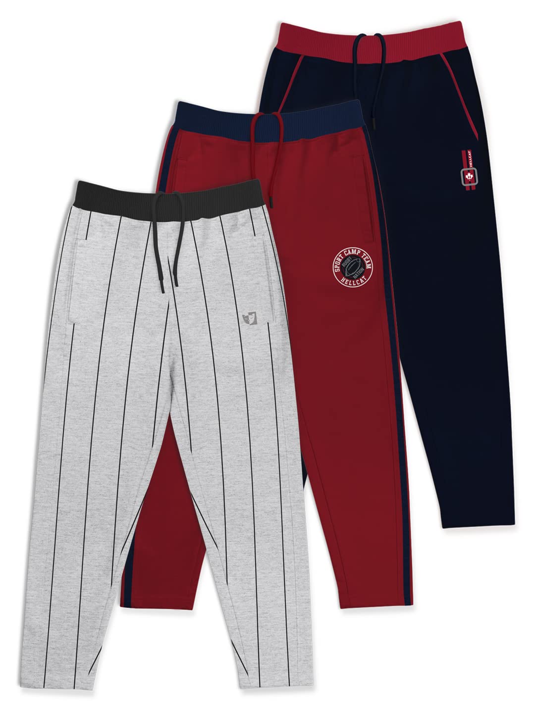 Boys Regular Fit Blended Cotton Stylish Track Pants - Pack of 3-image-33