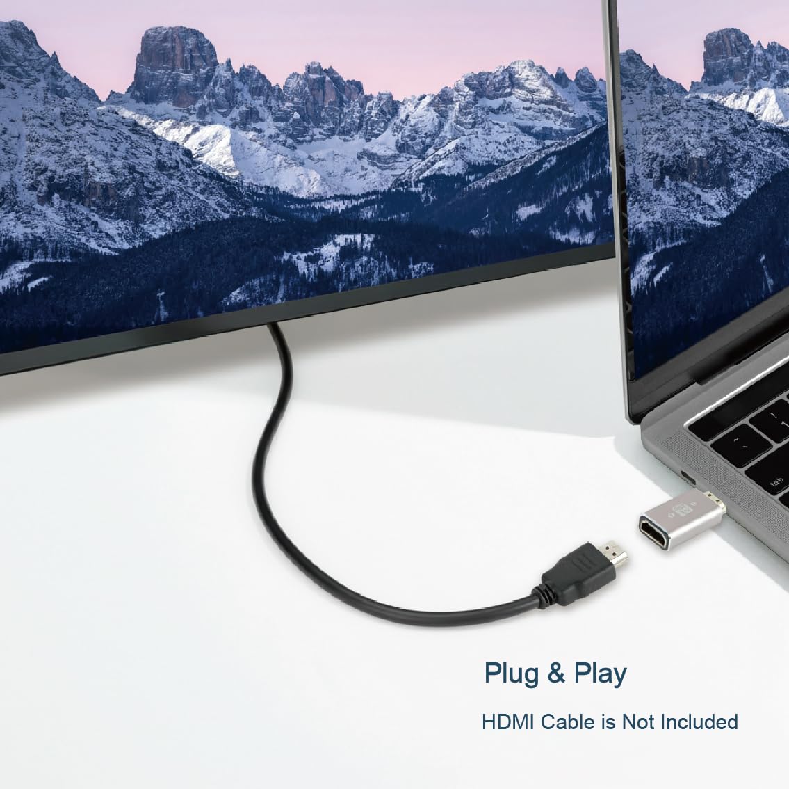 Tecmojo Adaptador HDMI 8K, adaptador de extensión HDMI 2.1 macho a hembra, compatible con 8K a 60Hz / 4K a 120Hz para laptop, PC, monitor, proyector, Roku TV, 1 paquete