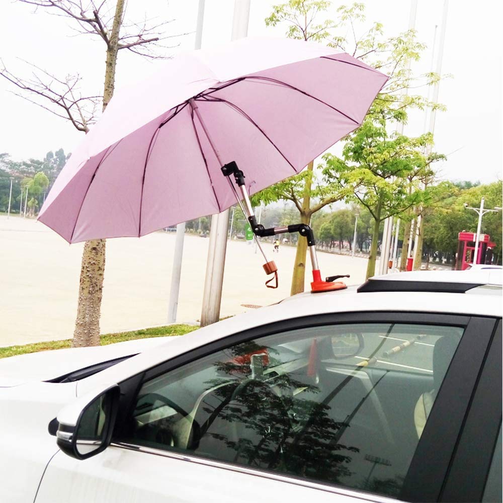 Verstellbare Teleskop-Universal-Regenschirm-Klemme, tragbarer Saugnapf-Schirmständer, multifunktionaler Saugnapf, Regenschirm-Verbindungsstück, Regenschutz, schnell zerlegbar, für die meisten Autos