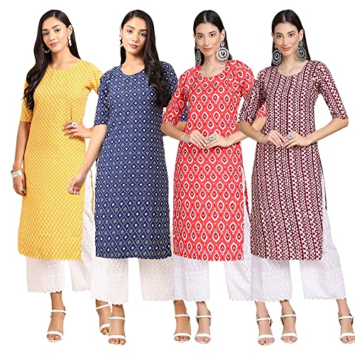 Image of Pinkmint Women's Crepe Digital Print Straight Kurta