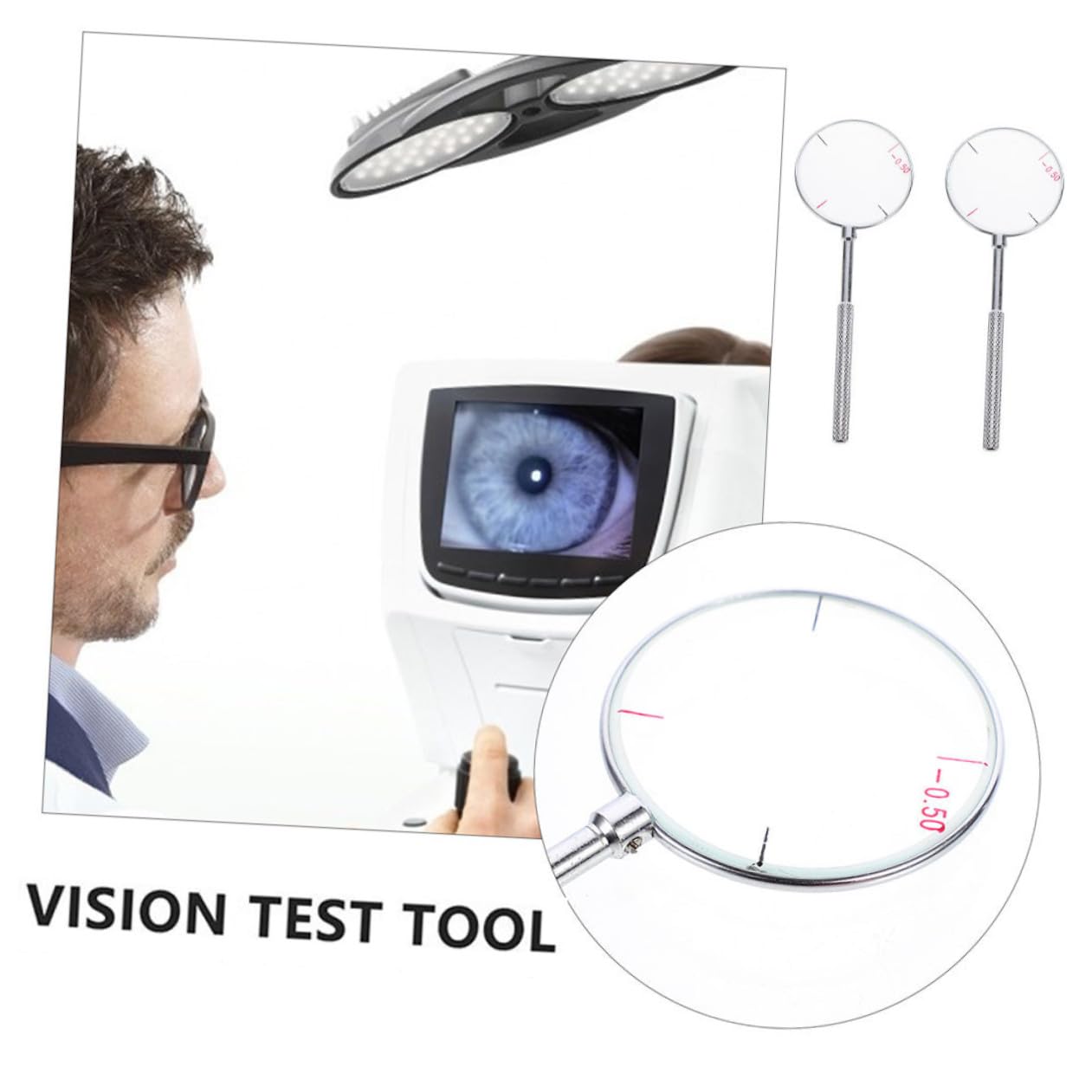 Mobestech 2pcs Herramientas Optometría Profesionales Para Lentes Cilíndricas Multifunción Accesorios Prácticos Para Corregir Astigmatismos A Grados