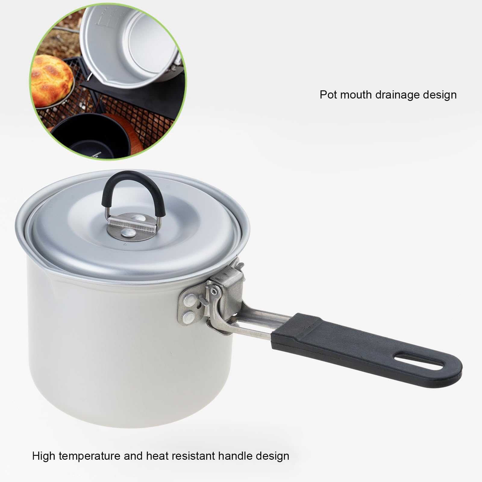 AUN fournitures ménagères Cafetière avec couvercle Poignée d'isolation