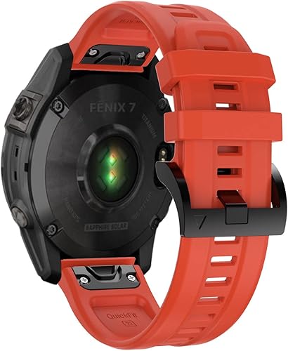 Miniatura 2 de REYDA Correa de silicona compatible con Garmin Fenix 77 Pro66 Pro55 Plus, 0.866 pulgadas de ajuste rápido, correa de silicona deportiva de repuesto