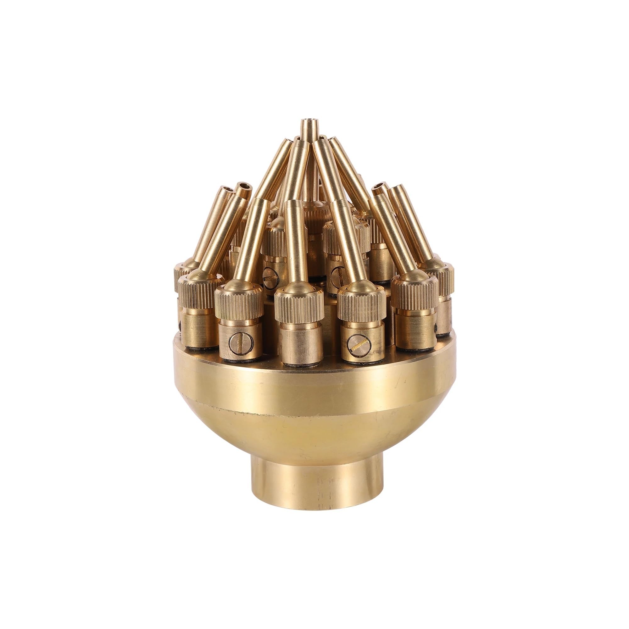 Mosiężna 3-poziomowa porowata dysza fontannowa | 3-poziomowe 1/1,5 cala do stawów, ogrodów i fontann(1.5inch)
