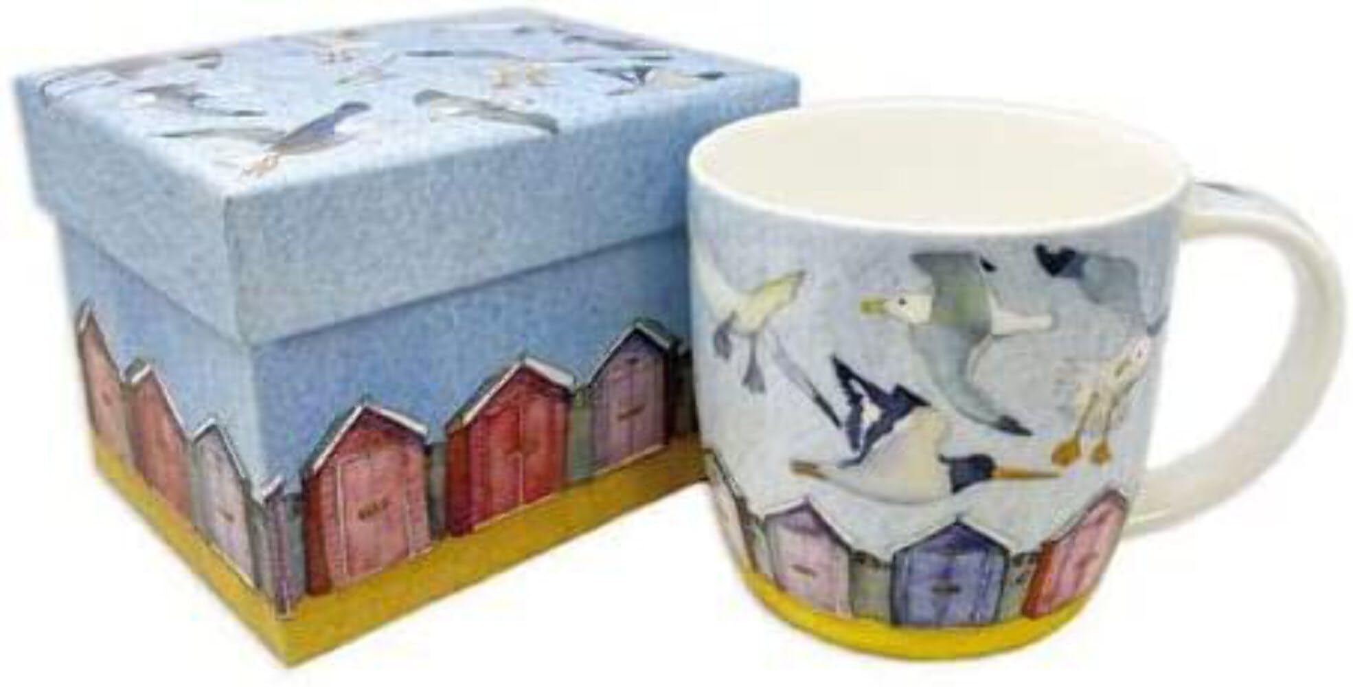 Emma Ball Tasse Aus Knochenporzellan – Mit Papageientaucher-Motiv, 350 Ml, In Geschenkbox