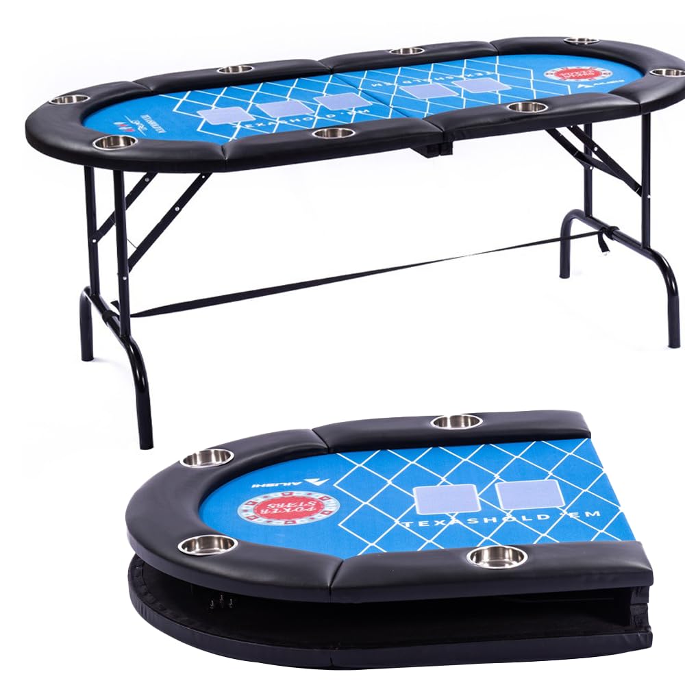 Amazon.co.jp: 8人用ポーカーテーブル 折りたたみ式 ゲーム用テーブル