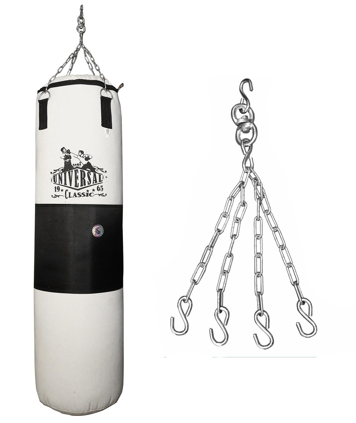USI UNIVERSAL THE UNBEATABLE Boxing Punching Bag, 626C Classic Tough Canvas 4 Feet UnFilled Boxing Bag, Kickboxing Punching Bag With Hanging Chain Combo, Heavy 20oz Canvas Material For Men & Women-image-24