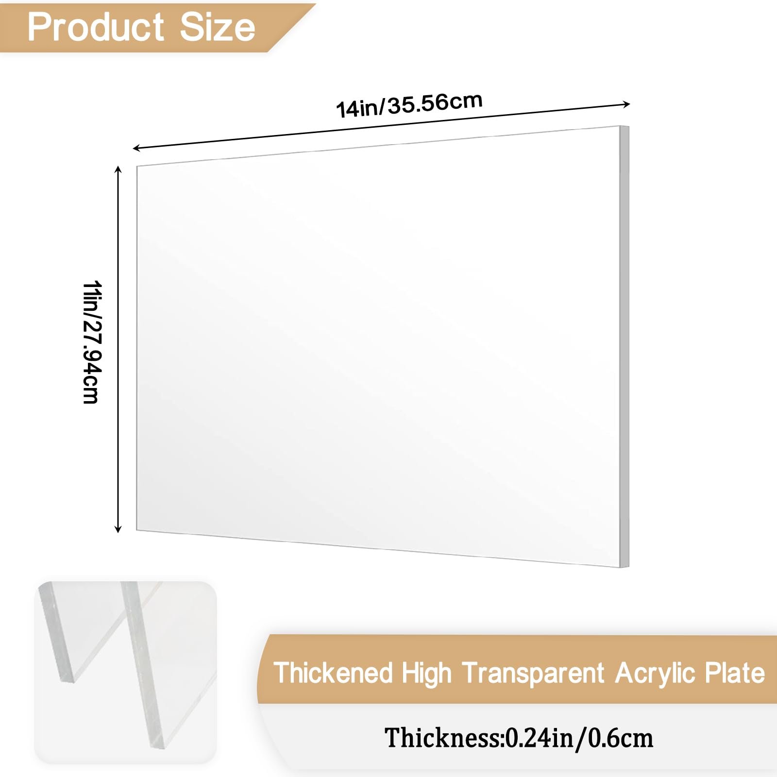 Clear Acrylic Sheets - 11x14" (3mm) - DIY Projects -2