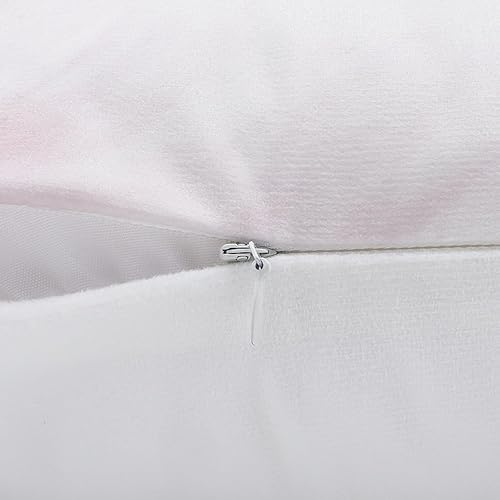 Miniatura 5 de Bonhause Juego de 4 fundas de almohada rosas de Navidad de 18 x 18 pulgadas, Papá Noel, muñeco de nieve, bastón de caramelo, árbol de Navidad,