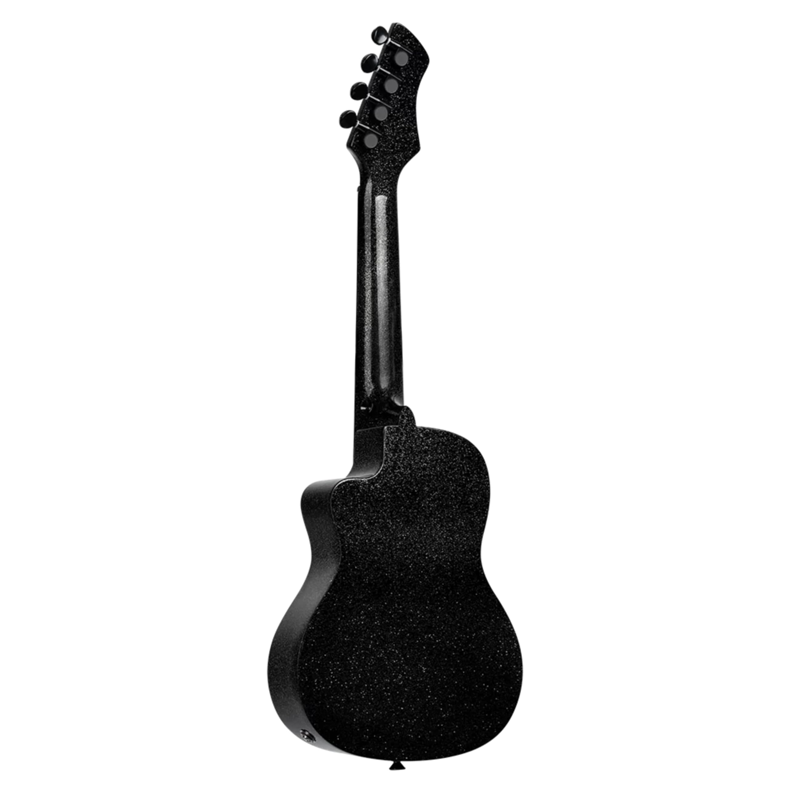 Ortega Guitars Ukulélé Concert Électro-Acoustique – Série Horizon – Housse Incluse – Agathis, Noir (RUHZ-CE-STAR)