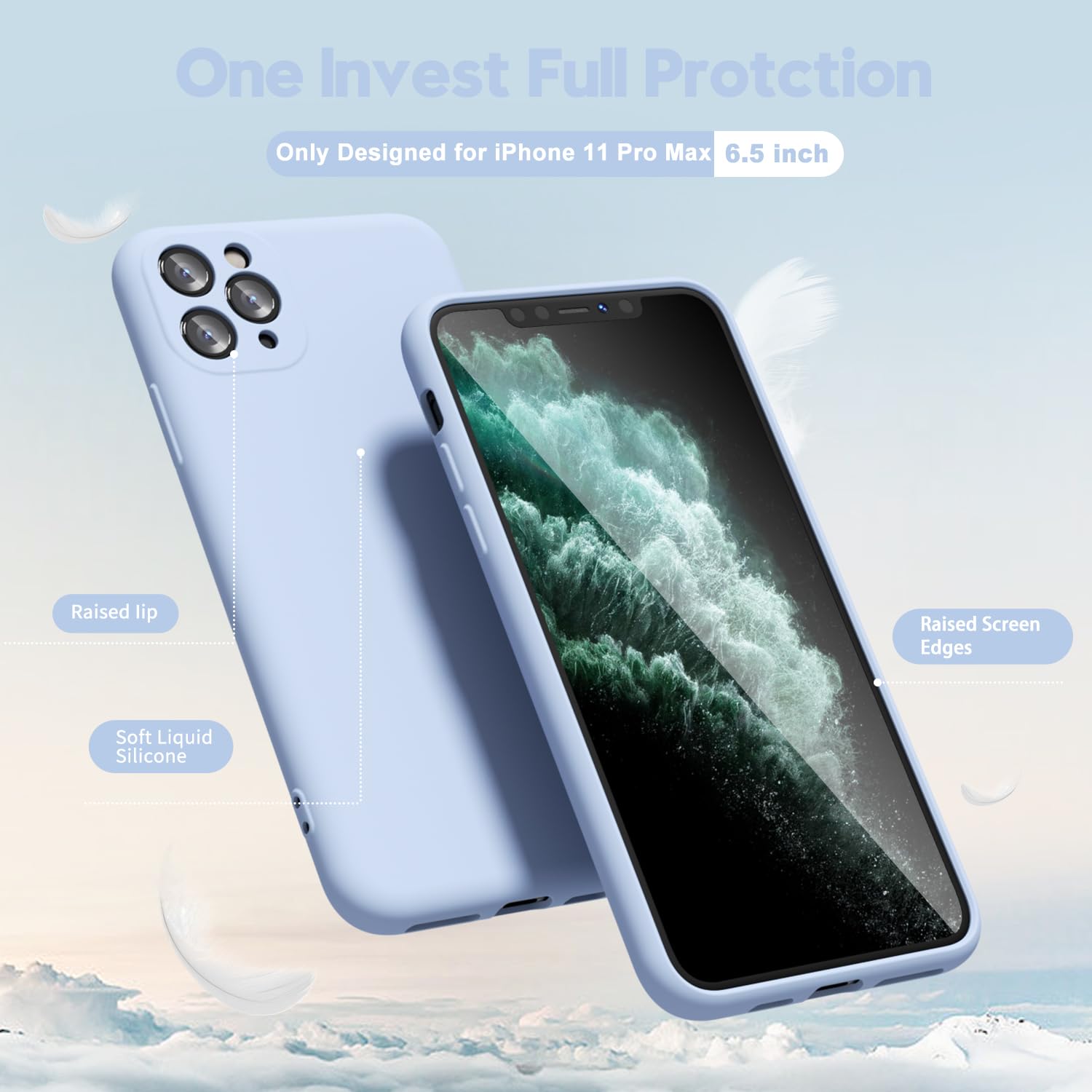 oakxco for iPhone 16 Pro Max Case Liquid Silicone, Soft Rubber Gel Elegant Aesthetic Basic Simple Cover, Cute Thin Slim TPU Matte Solid Color Plain Smooth Case for Women Girl, Light Pink — view 1421