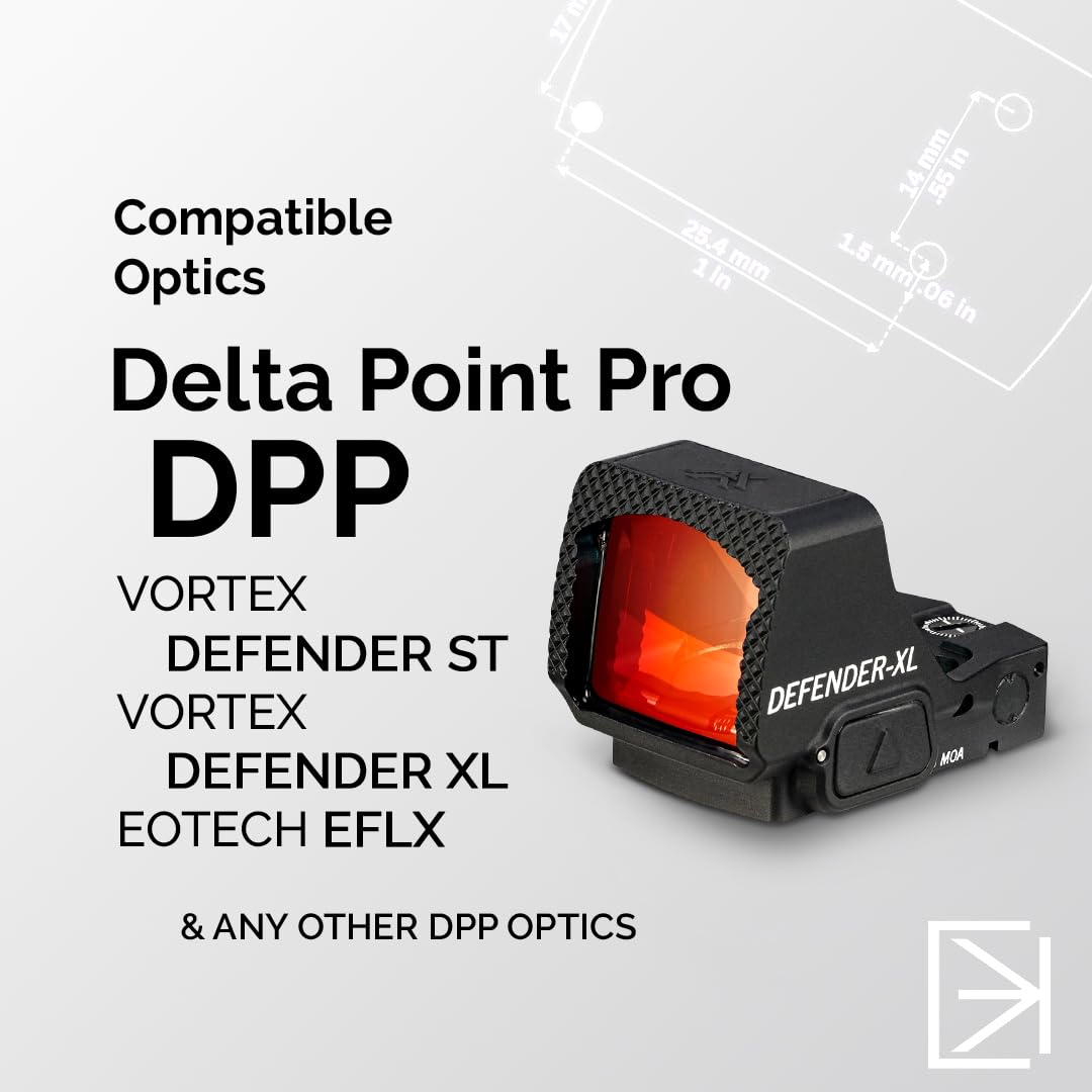 Canik Rival, SFX, TP9 Full Size to DeltaPoint Pro (DPP) Footprint Optic Plate – Calculated Kinetics – DOGTAG Plate – Includes Hardware, Torx Bit, Thread Locker