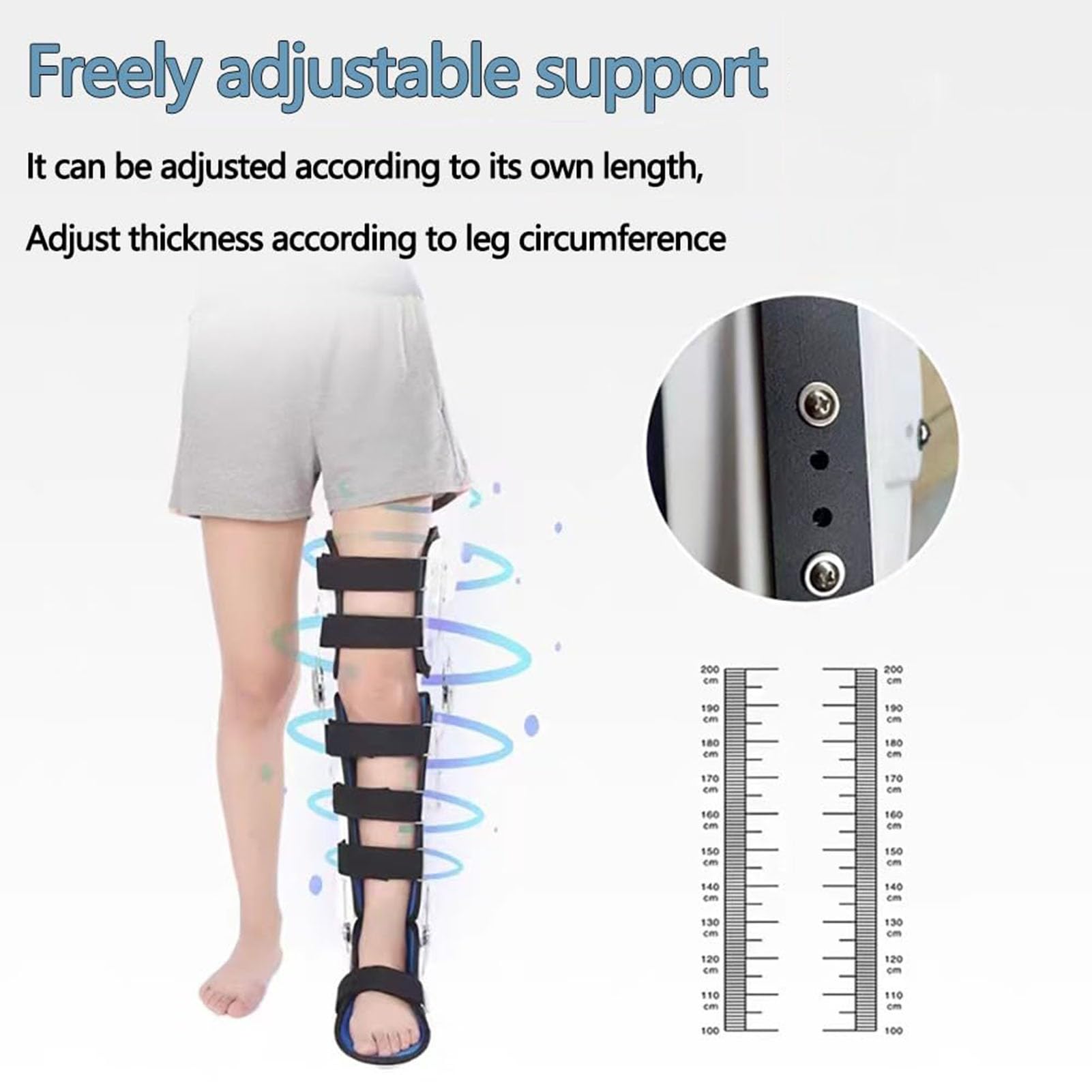 Rodillera, Ortesis De Tobillo Y Pie De Rodilla Ajustable, Ortesis De Tobillo Y Pie Rodilla Muslo Fijo, Articulación De Rodilla Tobillo Pie Deporte Y Fijador De Tobillo, Tamaño Universal