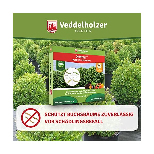Veddelholzer Xentari® 8 x 2g Raupen & Zünslerfrei gegen Buchsbaumzünsler, Raupen & Schadraupen. Xentari Raupenfrei Buchsbaumzünsler Spritzmittel für Bio Landbau geeignet Nicht Bienengefährlich. – Bild 5