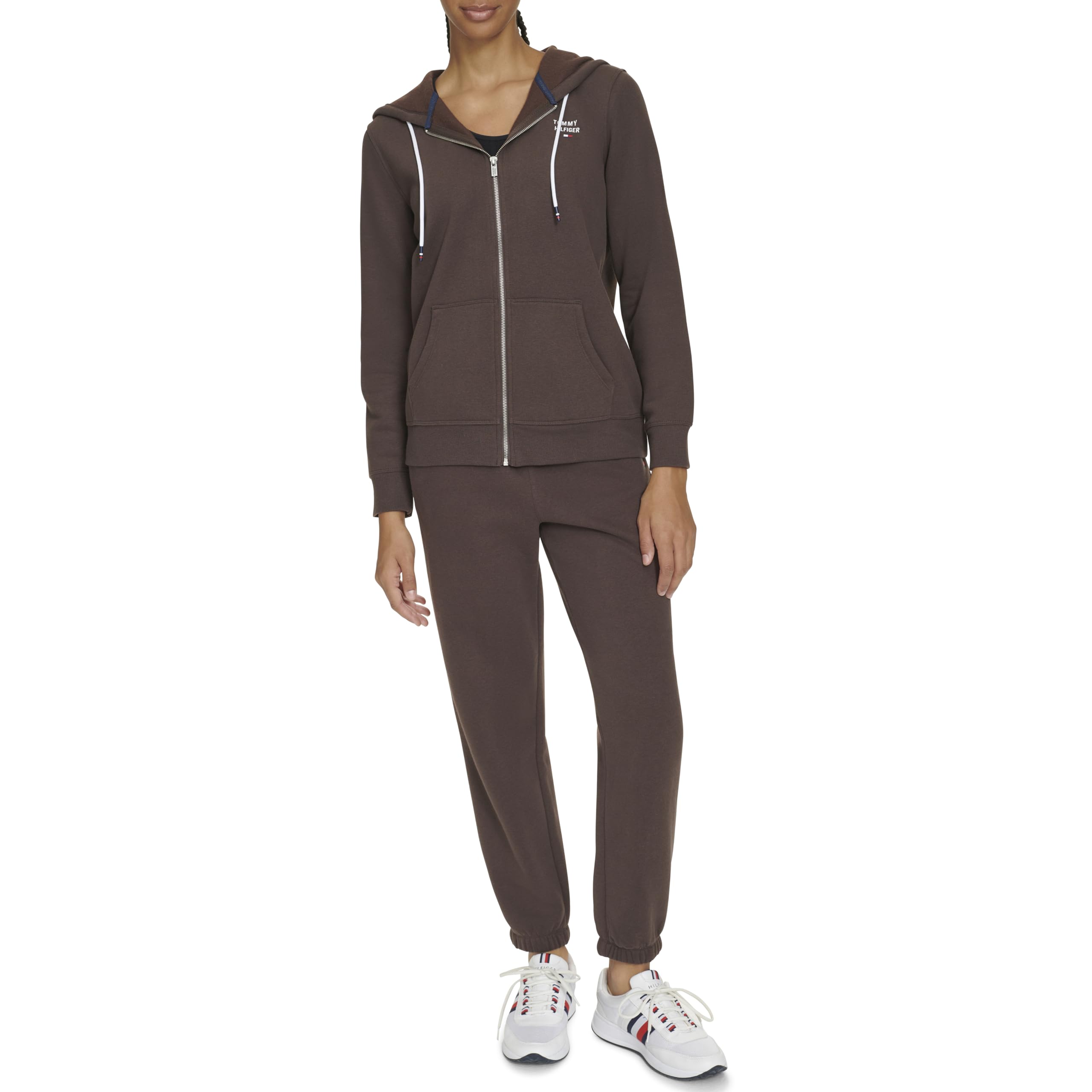 Women's Full Zip Logo Fleece Hoodie Sweatshirt