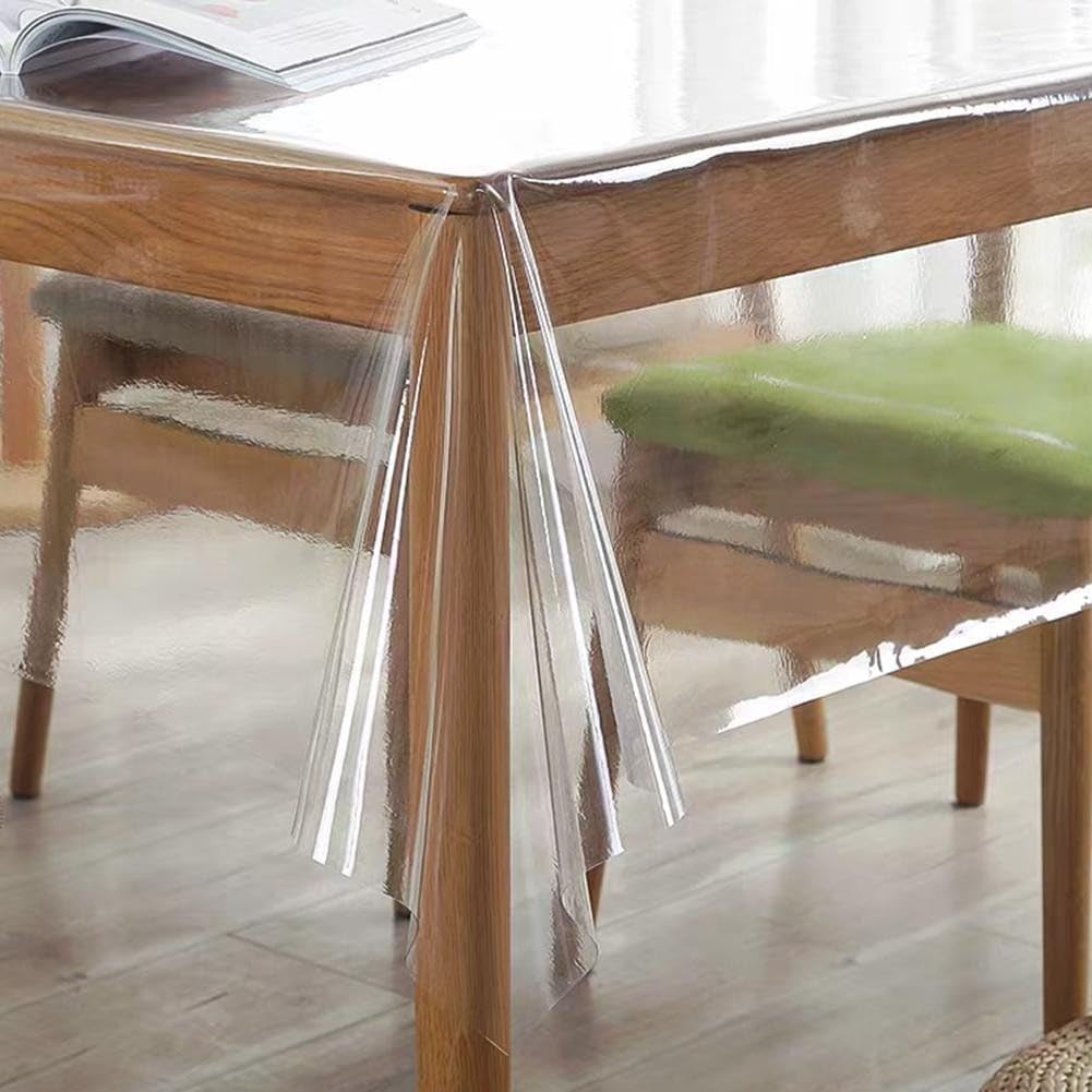 Nappe transparente PVC 140x180 cm imperméable pour table
