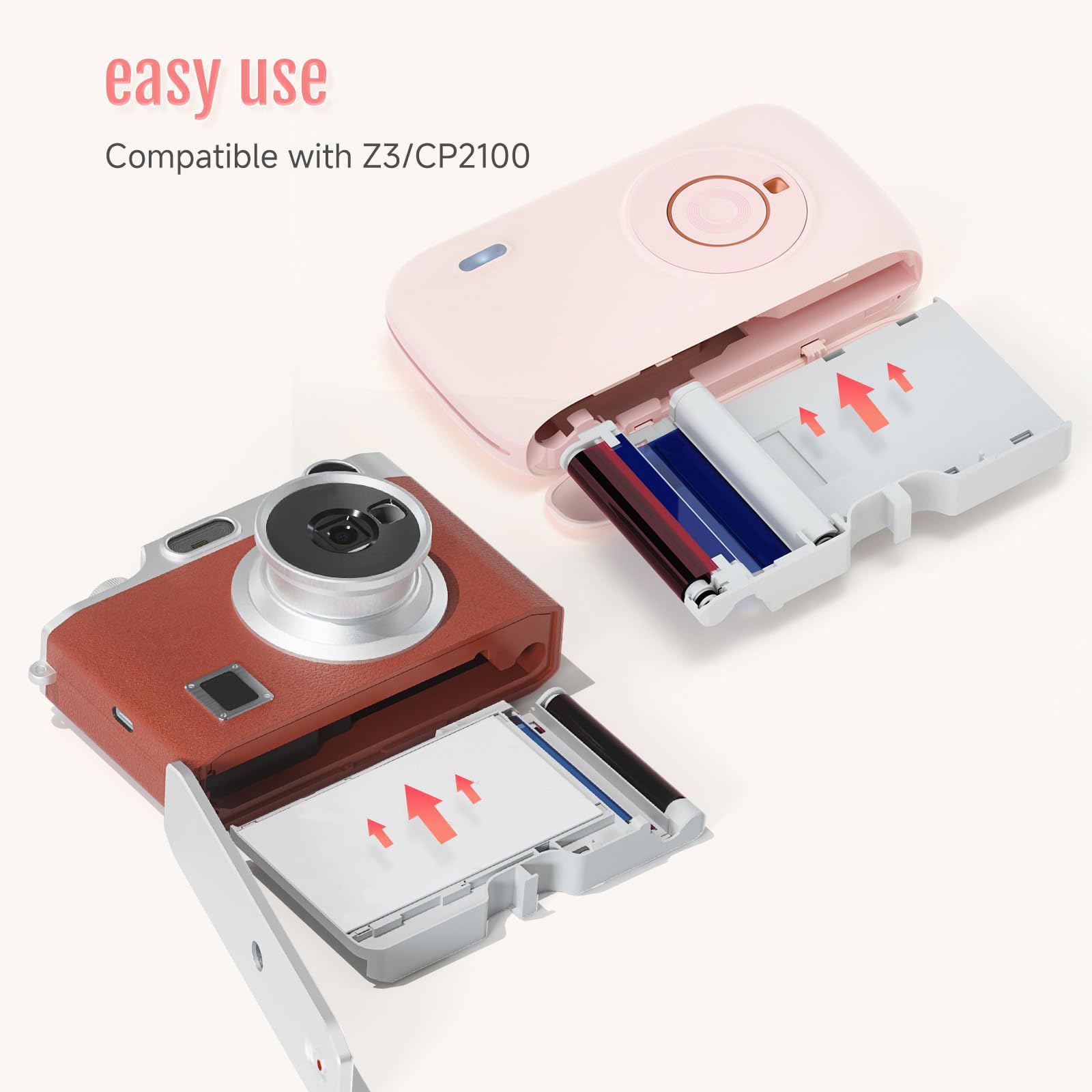 1/2/5 scatole di carta fotografica per impronte digitali, progetti adesivi, ricambio per stampante CP2100, carta con finitura opaca