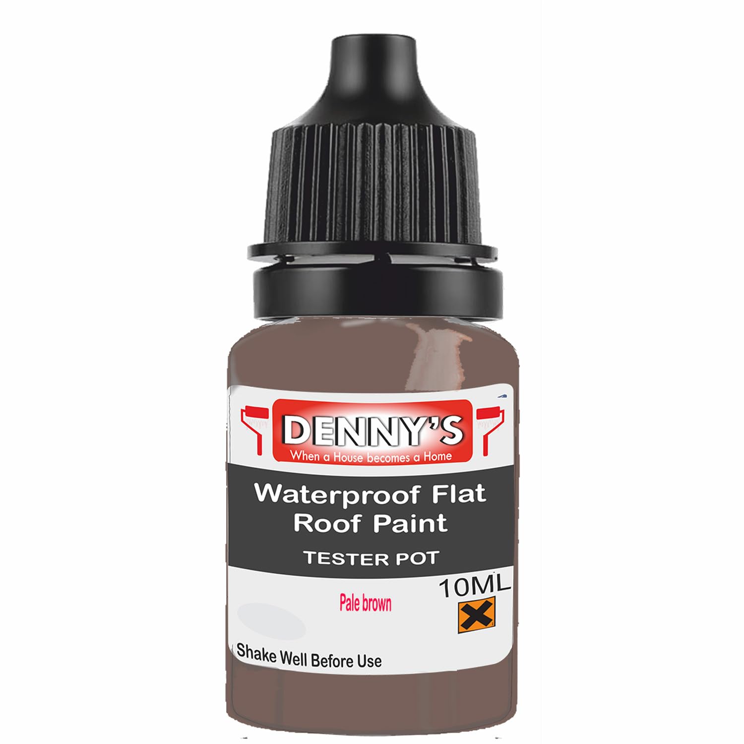 SCOOBYS PAINTS BACK IN THE MIX Chlorinated Rubber Flat Roof Paint – Waterproof Roof Sealer & Leak Repair Coating, Quick Drying, High Adhesion (Pale brown, 10ML Tester Bottle) — image 1