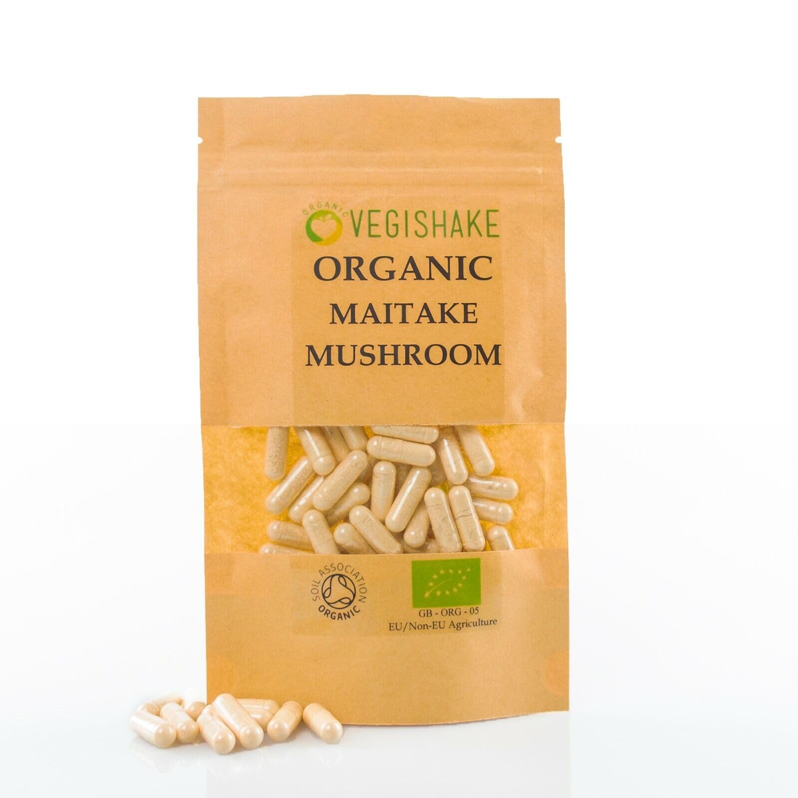 Organic Maitake Mushroom Extract Capsules Fruiting Body Polysaccharid (90 Capsules)