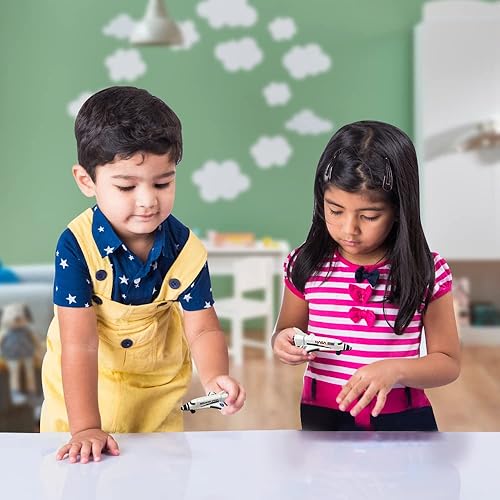 Miniatura 5 de ArtCreativity Juego de 12 transbordadores espaciales de metal fundido a presión duradero de la NASA para niños, decoraciones de pastel de