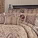 Waverly Imperial Dress Modern Farmhouse Floral 4-Piece Reversible Comforter Set, Queen, Antique