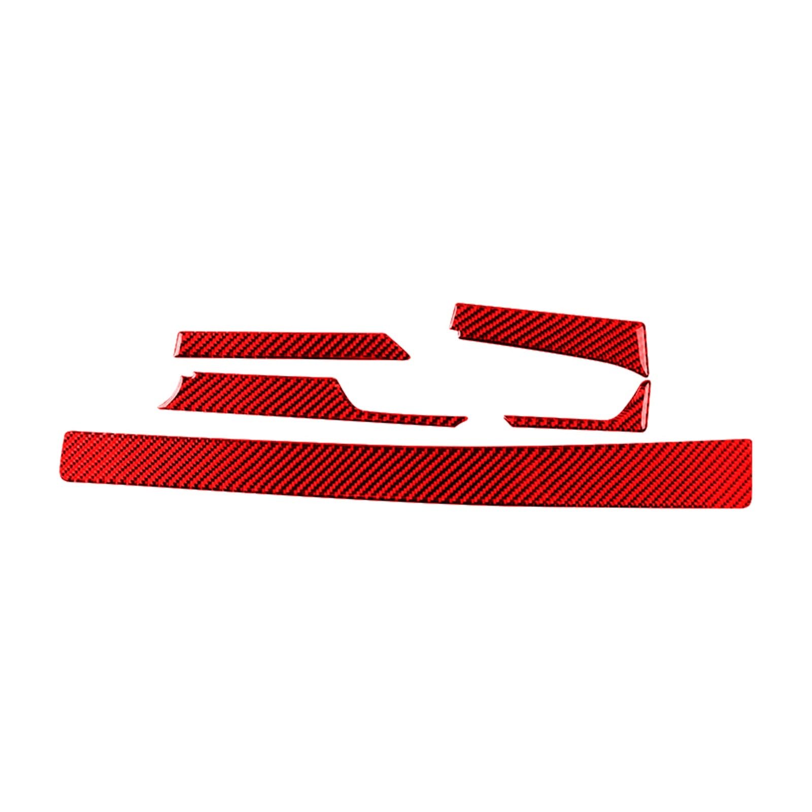 Car Trim Interior for Chevrolet for Camaro 2017-2022 Accessories Car Instrument Console Decorative Strip Sticker Trim Cover Interior Mouldings(Red,RHD)