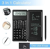 Vista 2 de Calculadoras científicas, calculadora para la escuela, pantalla grande de 10 dígitos, Calculadora científica con bloc de notas, calculadora