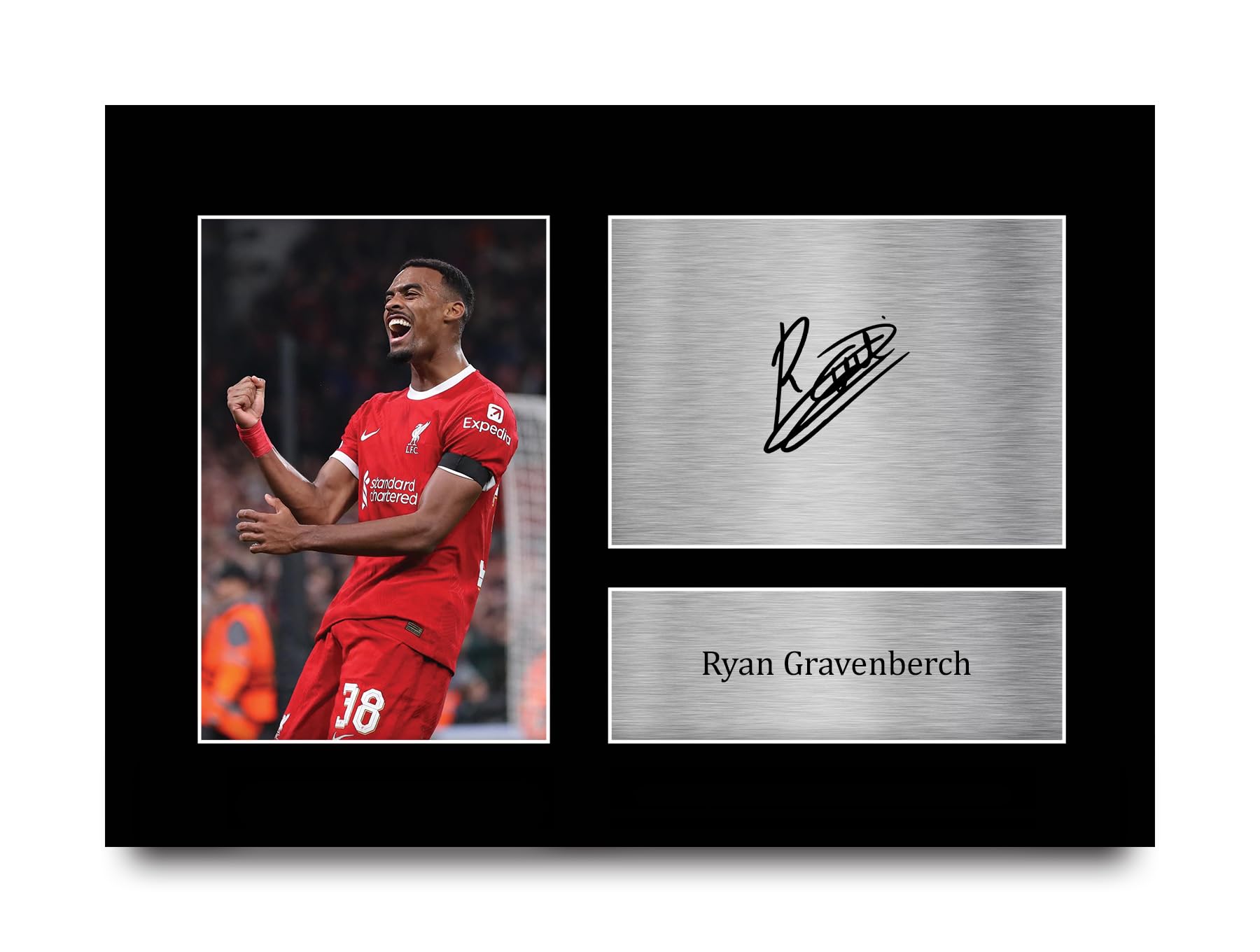 HWC Trading A4 Ryan Gravenberch Liverpool Gifts Printed Signed Autograph Picture for Football Fans and Supporters - A4