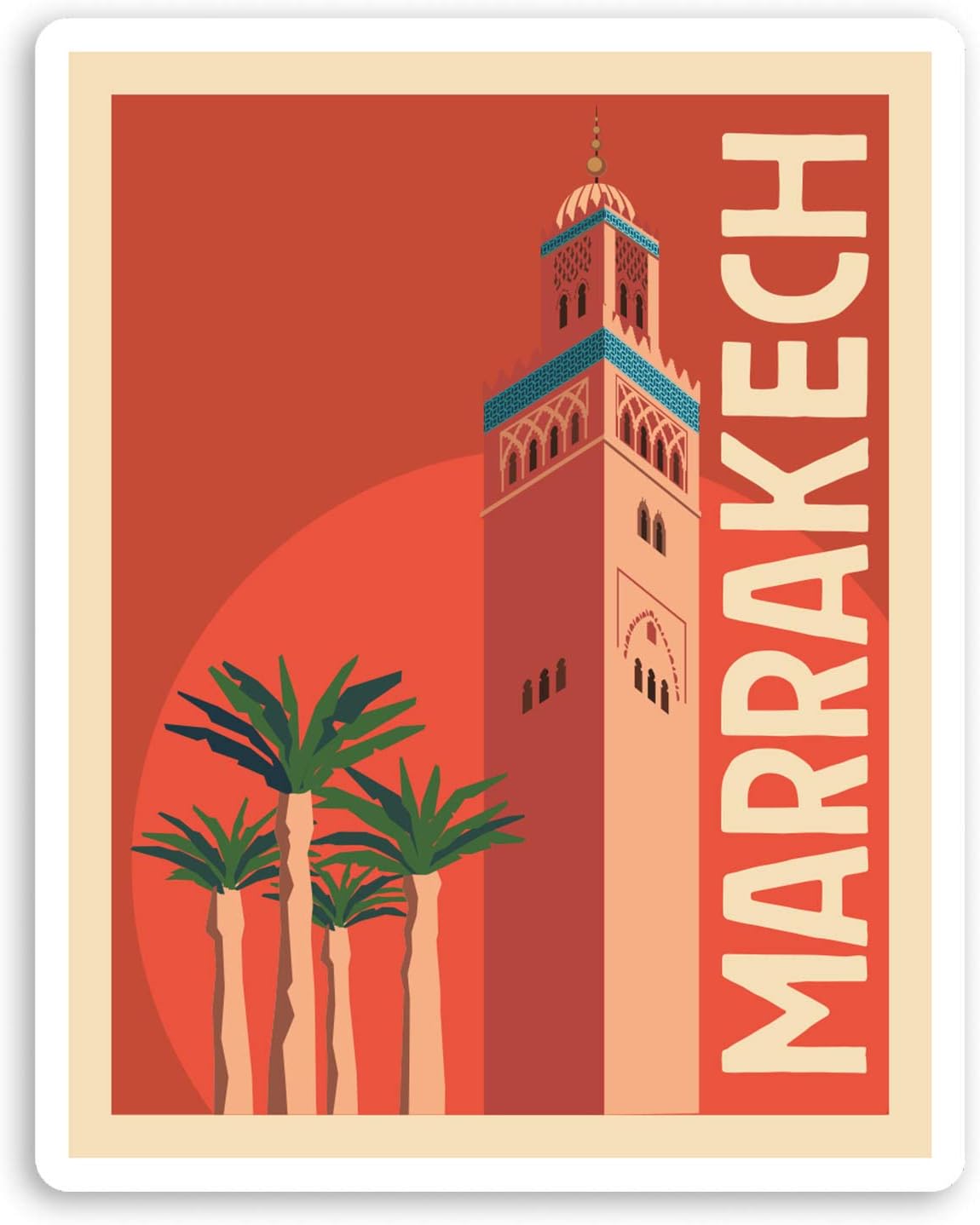 2 x 10cm Marrakesh Morocco Vinyl Stickers Holiday Travel Luggage Sticker #20845 (10cm Tall)
