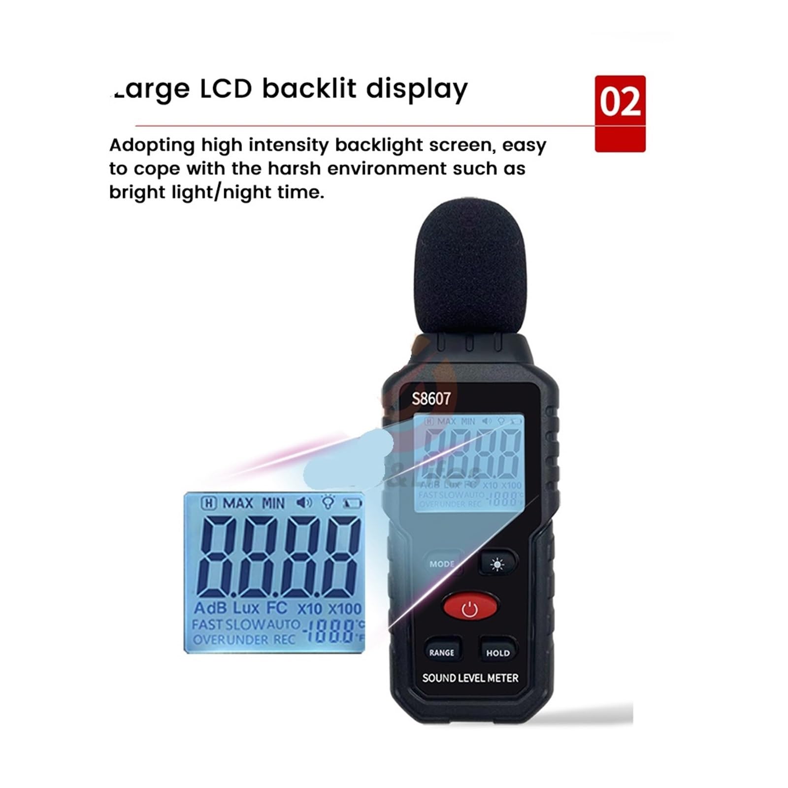 嗓音測定器 Amazon.co.jp: S8607 デジタル 30 〜 130dB デシベリメーター dB