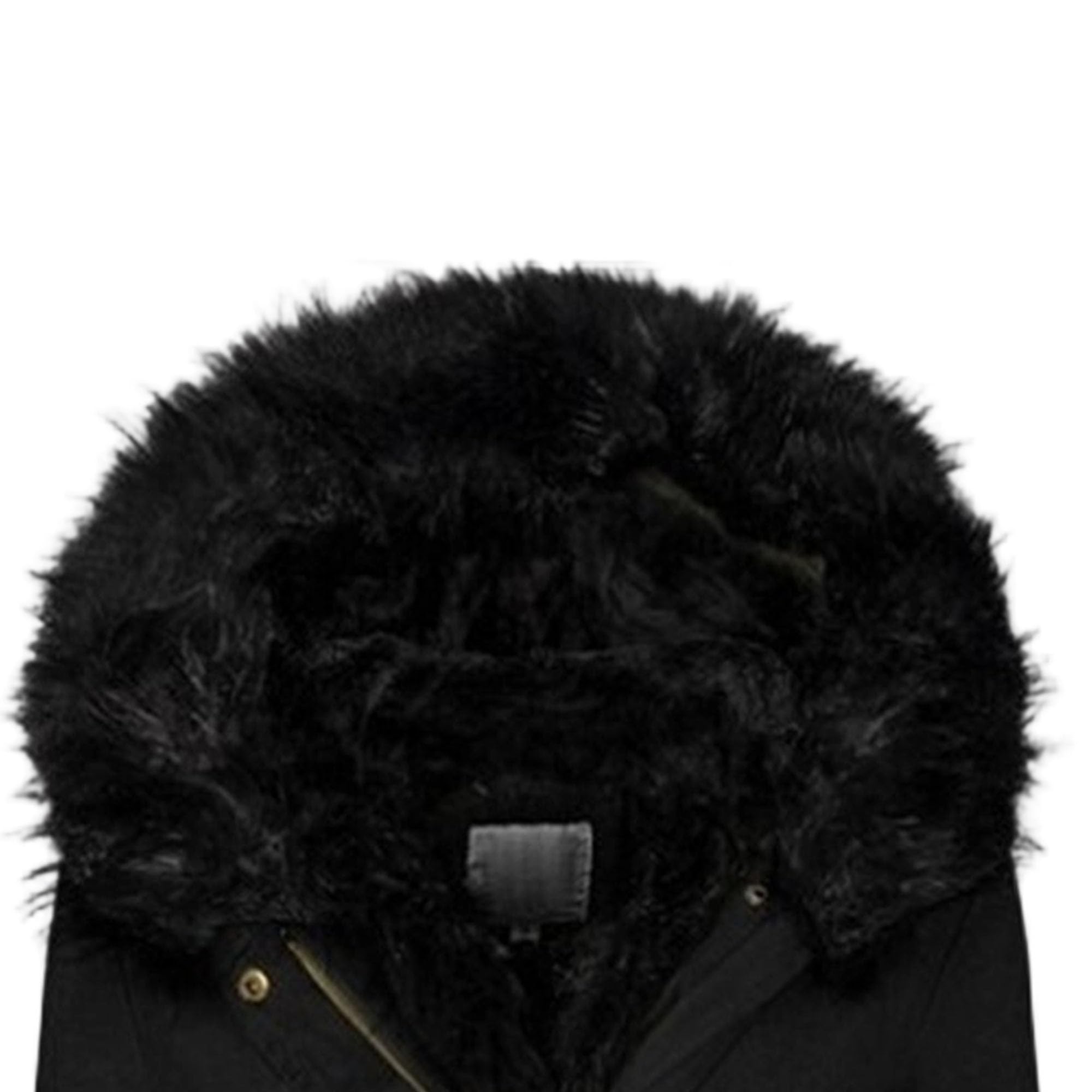 Cappotto invernale da donna con cappuccio, parka caldo e spesso, imbottito con cappuccio in pelliccia sintetica rimovibile