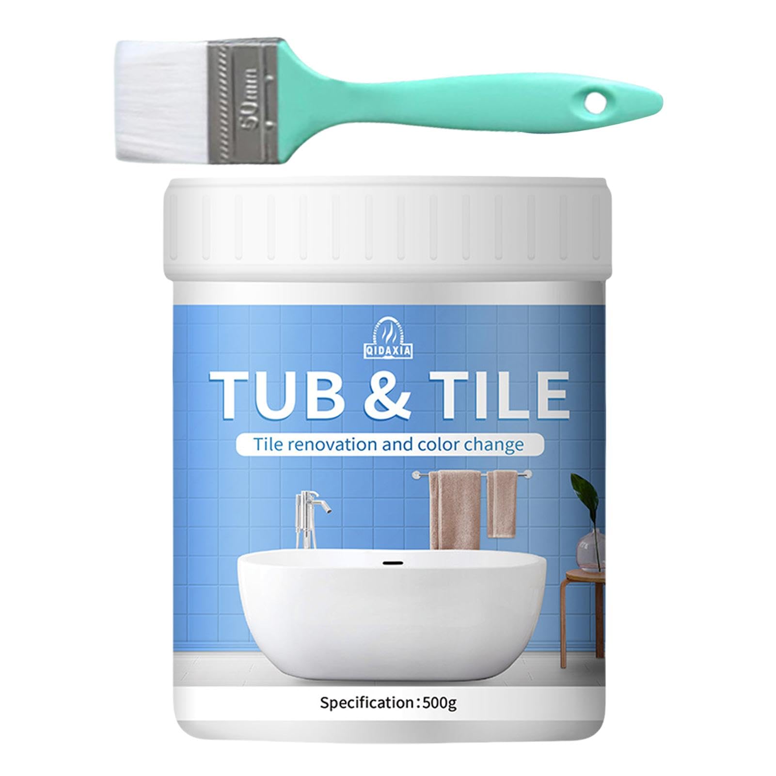 Bathroom Tile Paint Kit, Water Based Quick-Dry Bath Refinishing Kit, Bathtub Cover-up Kit, Water Based Paint For BaBath Tile Refinishing Kit, Bathtub Paint Water Based For Bathtubs, Sinks, Countertops