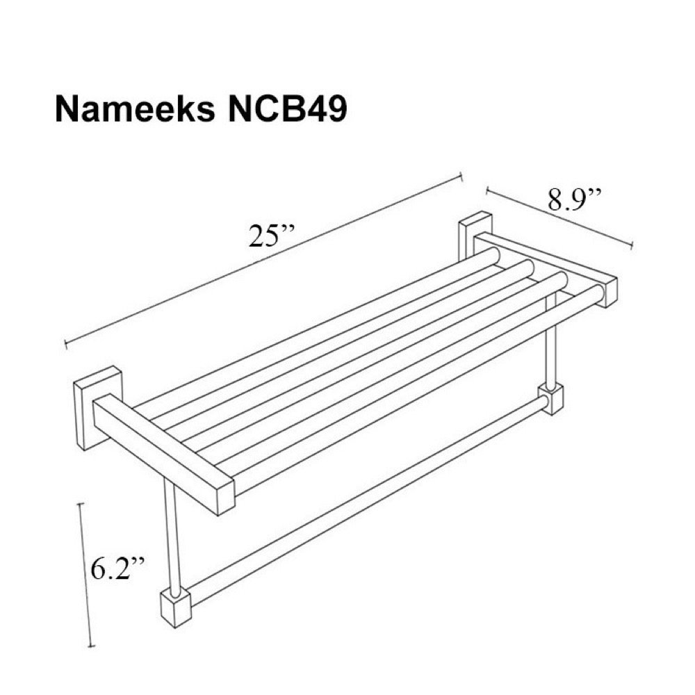 Nameeks NCB49 Rack de Tren, Cromado, Talla única