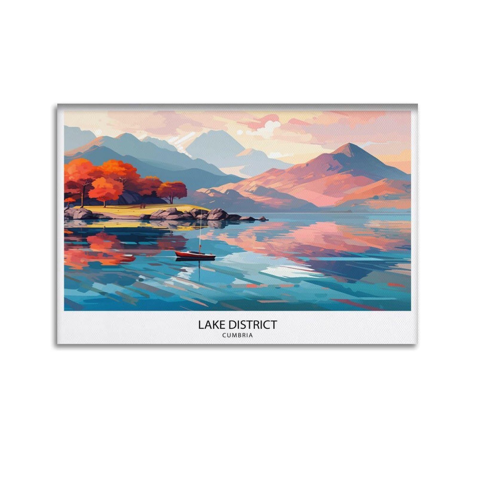 xiaoxiaoshen Lake District Travel The Canvas Poster Wall Art Prints Room Aesthetic Murals Bedroom And Living Decorations 24x36inch(60x90cm)