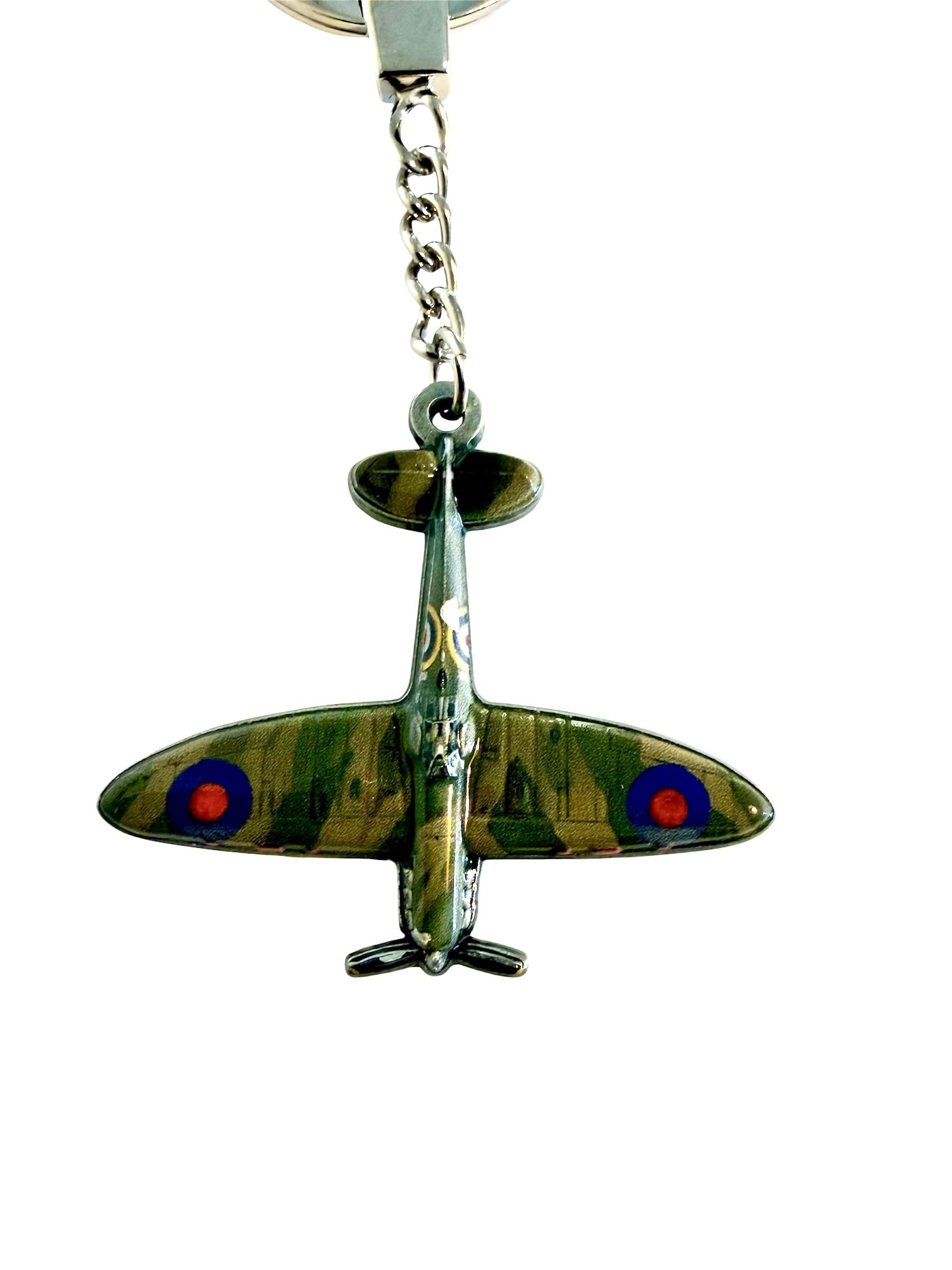 Westair Spitfire Double-Sided Key-Ring, Metal, Enamelled, with Silver Key Chain, Themed Collectible