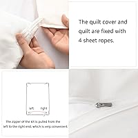 Vista 5 de AILONEN Juego de funda de edredón de gato, funda de edredón Queen, 1 funda de edredón y 2 fundas de almohada