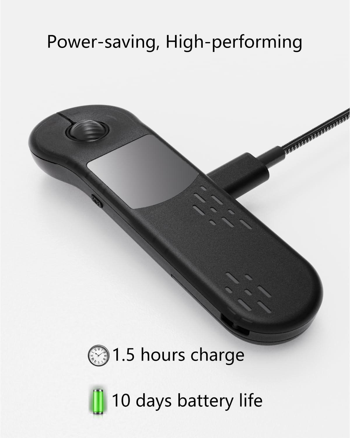 Air Mouse Bluetooth Wiederaufladbarer Presenter mit Touchpad, Fernbedienung für PowerPoint/Keynote/TikTok/Kamera/Kindle App, Anwendbar für PC/iOS/Android (Schwarz)