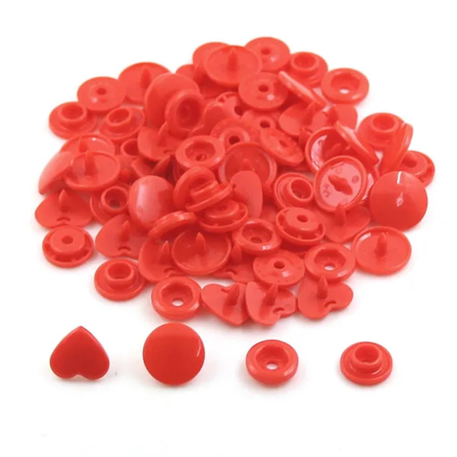 Plastic Snap Buttons 200Sets KAM Star/Heart Snap Button T5 Plastic Decorative Buttons for Clothes Press Studs Fasteners Garment Accessories 15Colors