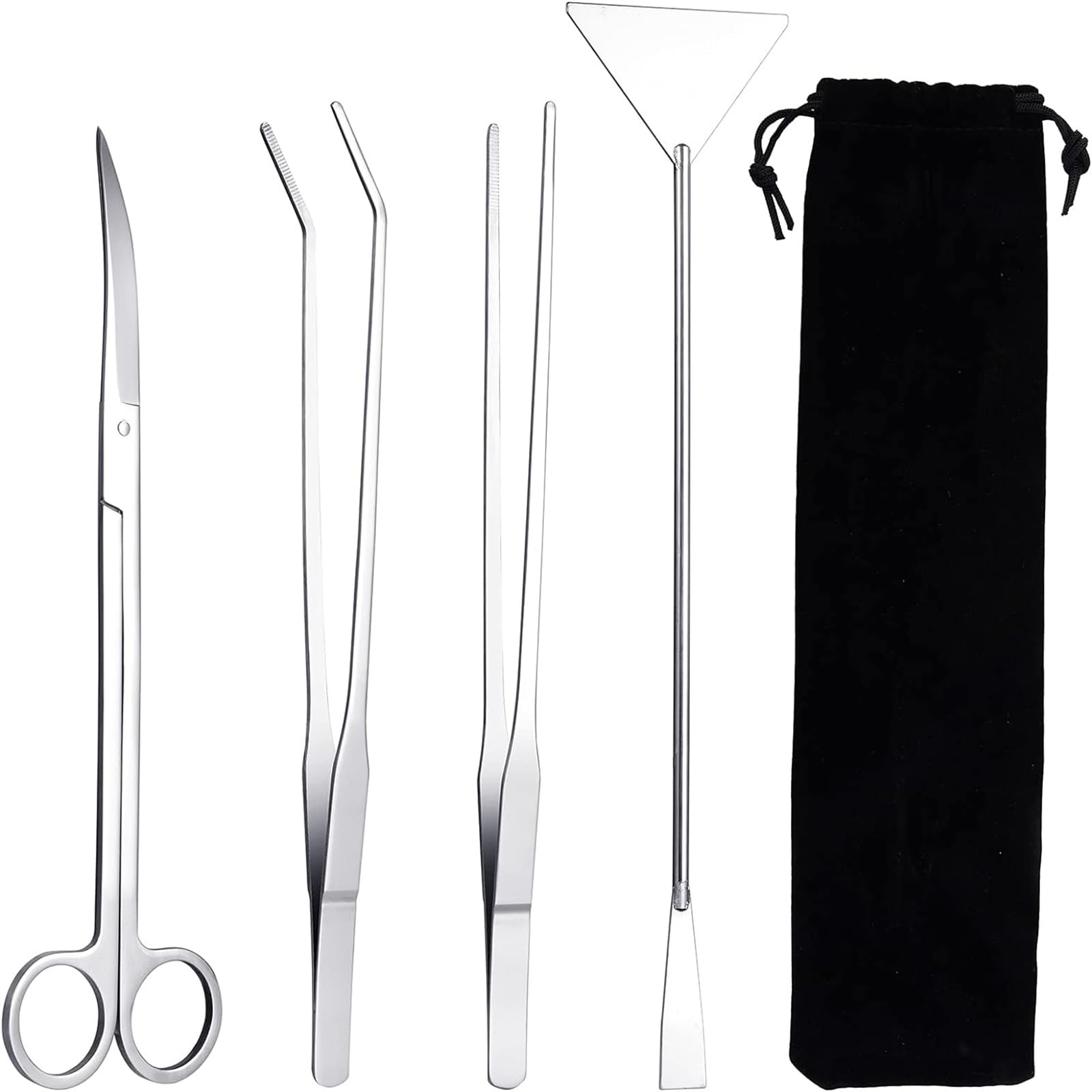 Sponsored Ad – Aquarium Aquascape Tools Kit, 4 in 1 Anti-Rust Aquatic Plant Aquascaping Tool Stainless Steel Tweezers Scissors Spatula for Fish Tank, Cleaning Plant, Trimming