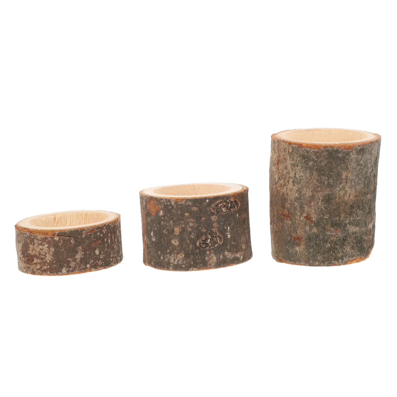 Cabilock 5 Sätze Kerzenhalter Aus Holz Vintage Dekoration Retro Dekoration Kerzenmanschette Herstellung Gold Kerzenhalter Für Den Haushalt Kleiner Kerzenständer Aus Holz Hölzern 3 Stück * 5
