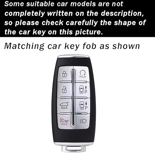 Miniatura 3 de ontto Cubierta de llave de TPU de 8 botones para Hyundai Genesis G80 Gv80, Rosado