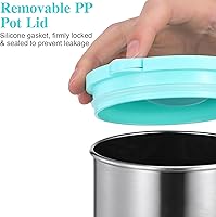 Vista 8 de Cabilock Jarra de acero inoxidable de 60.8 onzas con tapa, jarra de acero inoxidable de gran capacidad, jarra de agua aislada para mantener bebidas