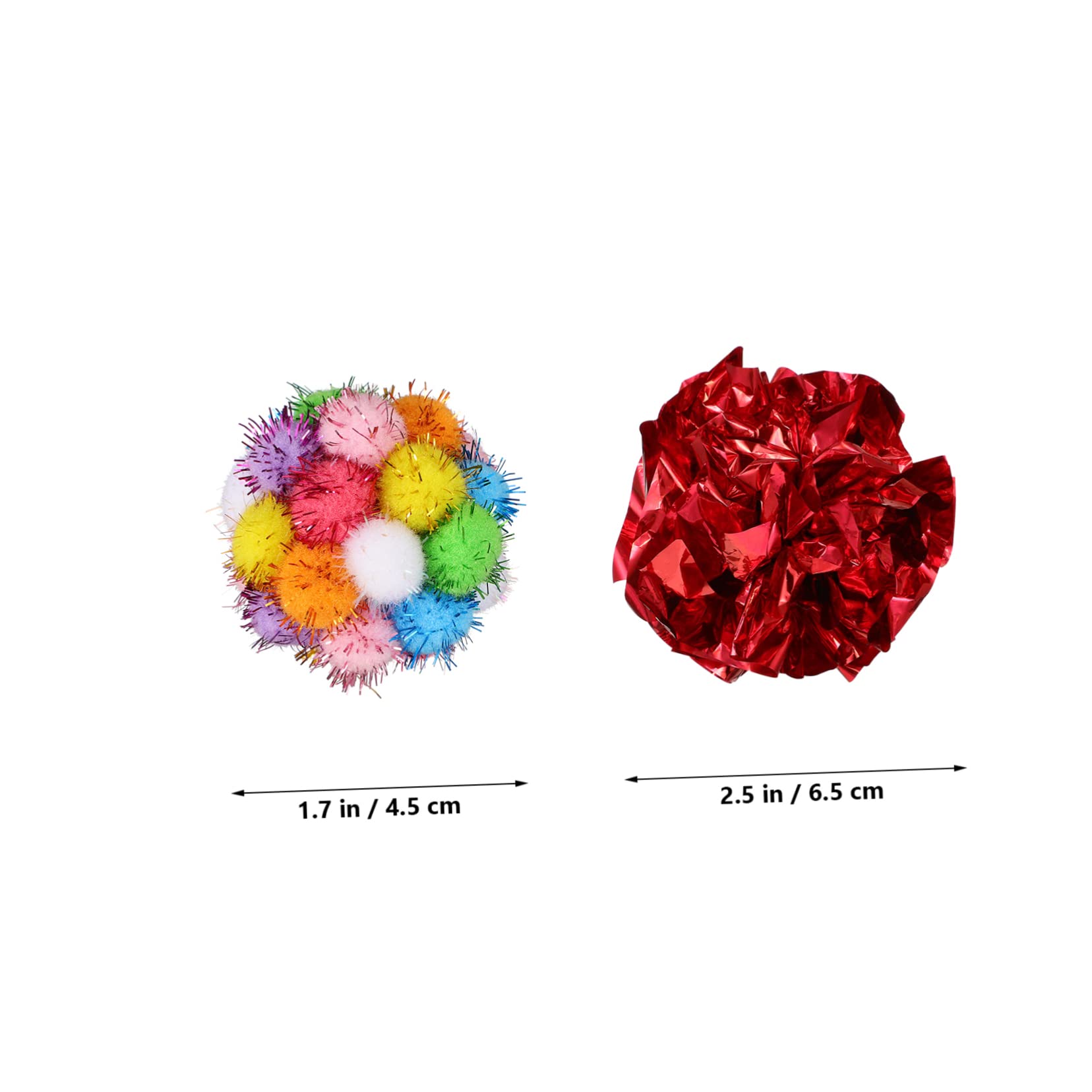 INOOMP 75pièces Boules à Crinkle pour Chats Lot de Jouets Peluche Colorés pour Chats Intérieur Stimule Interaction Et Exercice