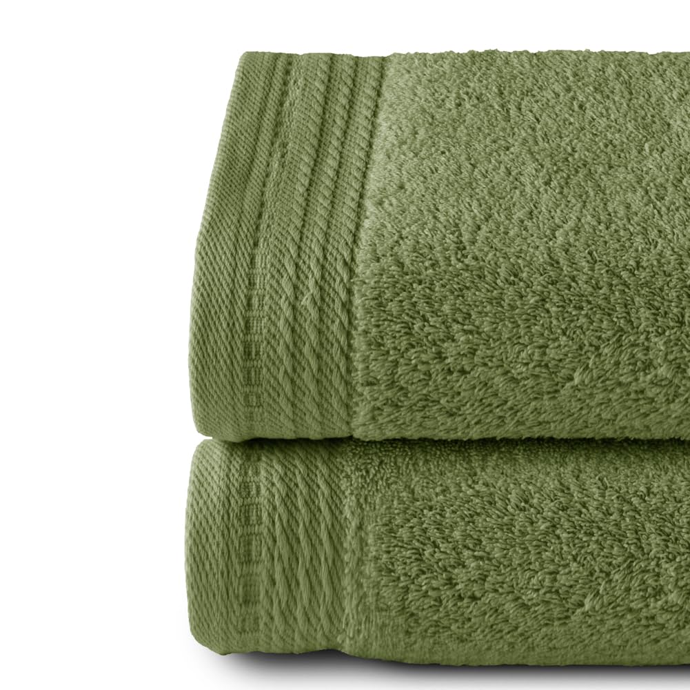 RIZO Top Towel - Set of 2 Hand Towels - Bath Towels - 100% Combed Cotton - 600 g/m2 - Size 100 x 50 cm - Sheet - Image 2