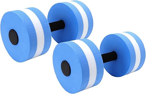 Miniatura 7 de 2 mancuernas de agua para ejercicio acuático, ejercicios aeróbicos acuáticos y ejercicios de piscina, barra de mano para pérdida de peso,