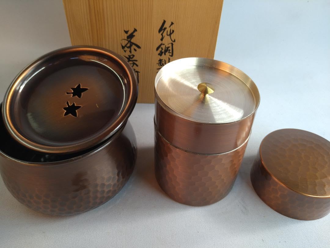 煎茶 銅製 茶器揃 共箱(K-XA866) 煎茶 銅製 茶器揃 共箱(K-XA866) 煎茶 銅製 茶器揃 共箱(K-XA866)