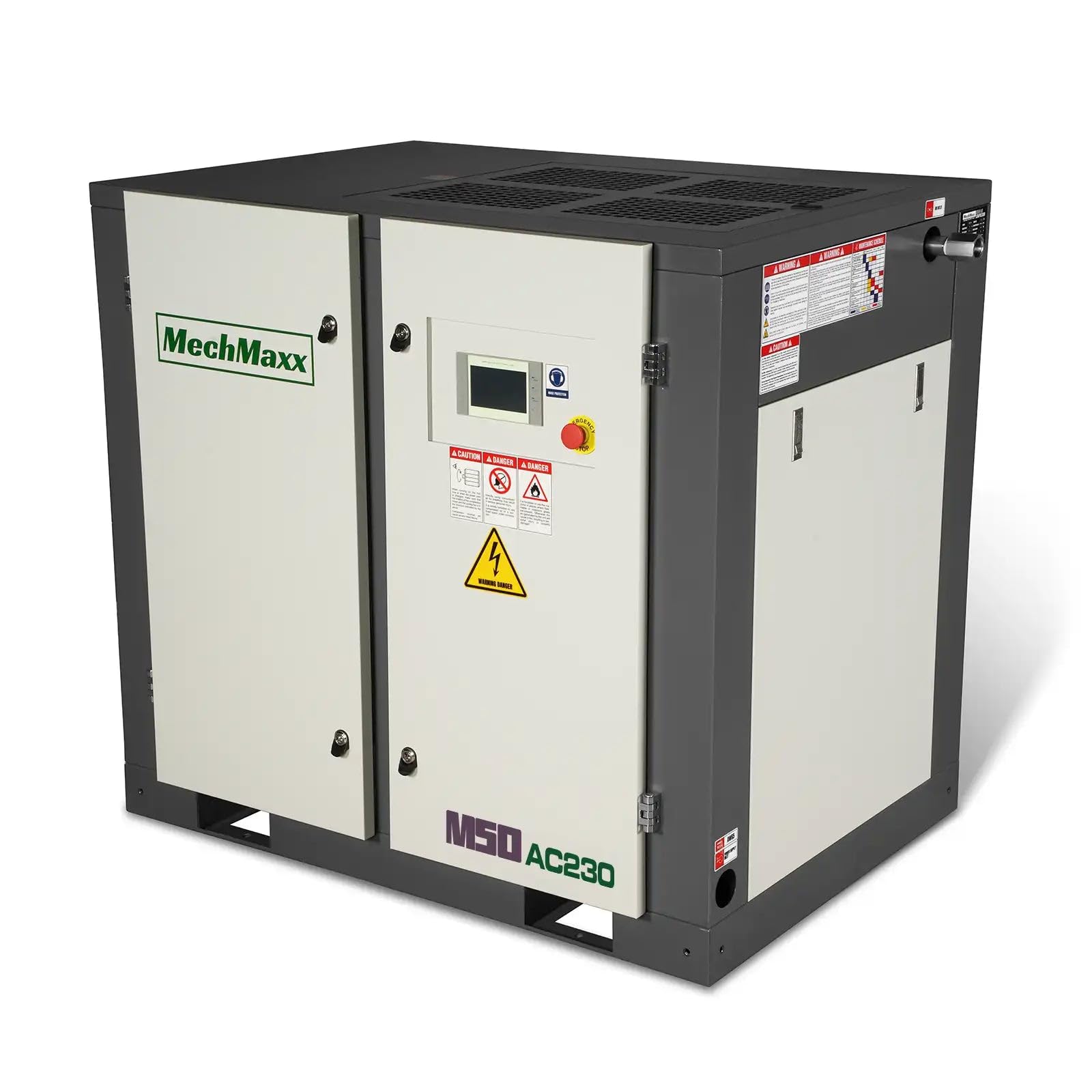 MechMaxx 50HP Rotary Screw Air Compressor 220 CFM,116 PSI,Industrial-Grade
