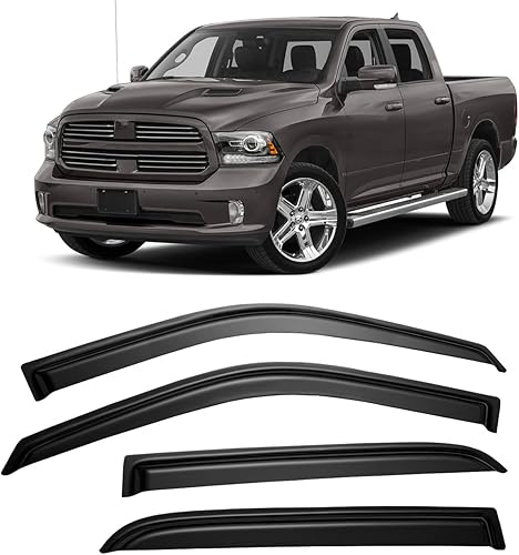 Protectores de lluvia para Dodge Ram 1500 Crew Cab 2009-2018, deflectores de ventana, viseras de ventilación para Ram 25003500 Mega Cab 2010-2023 disponible en Yaxa Peru